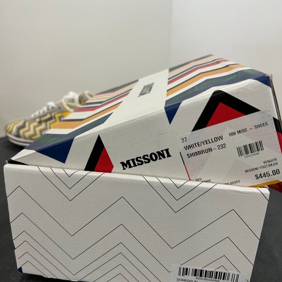 Missoni White/Yellow Shimirun Sneaker (Size 37) BRAND NEW - Picture 2 of 5